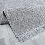 Pandora Açık Gri Modern Peluş Oturma Odası ve Salon Halısı 1176-RR22