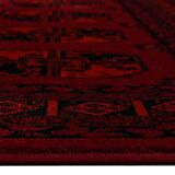 Afgan Türkmen Otantik Desenli Bordo Oturma Odası Salon Mutfak Halısı 2892A_ZS74