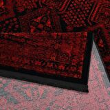 Afgan Türkmen Otantik Desenli Bordo Oturma Odası Salon Mutfak Halısı 5364A_ZS47