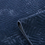 Latte Lacivert Yumuşak Peluş Dokuma Halı Yolluk Çocuk Odası Oturma Odası Salon Mutfak Halısı Y499A_WD26