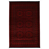 Afgan Türkmen Otantik Desenli Dokuma Kırmızı Oturma Odası Salon Mutfak Halısı Yolluk 0023A 
