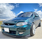 Hyundai Accent Yumurta Kasa 1995-2000 Uyumlu Üniversal V2 Laguna Lip Esnek Ön Lip 2 Parça Tampon Altı Dil Karlık Ön Ek