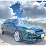 Hyundai Accent Yumurta Kasa 1995-2000 Uyumlu Üniversal V2 Laguna Lip Esnek Ön Lip 2 Parça Tampon Altı Dil Karlık Ön Ek