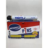 Akdeniz 2.9 x 27 mm Beton Çivisi (1 Kutu 5 Paket) 5000'Lİ Çivi+ 5 Gaz