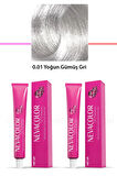 2 li Set Premium 0.01 Yoğun Gümüş Gri - Kalıcı Krem Saç Boyası 2 X 50 g Tüp
