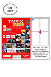 Tanex Tw-2204 105X148,5 Mm Lazer Etiket 100 Adet