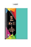 Spiralli PP Kapak 4+1 125  Yaprak Ayraçlı Defter