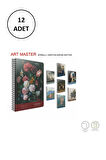 Gıpta Art Master Spiralli Karton Kapak 19x26 cm Çizgili 100 yp 12 Adet