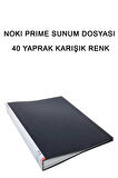 Noki Prime Sunum Dosyası 40 Yaprak Karışık Renk