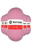 5 Adet Kristal Çift Katlı El Örgü Lif İpi Pembe K774