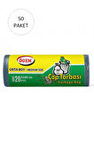 Orta Boy Çöp Torbası 55 x 60 cm 20 Li Rulo x 50 Paket = 1000 Adet (Mavi)