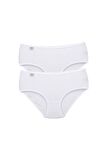 2 Adet Tutku Kadın Yüksek Bel Bato İnce Lastik Külot Beyaz