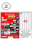 Tanex Tw-2065 Lazer Etiket 38X21 Mm 100 Lü
