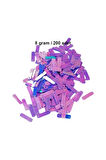 Mor 15 x 5 mm Dantel Oya Yazma Halhal Abiye Lazer Kesim Pul 200 adet / 8 gram