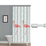 Flamingo Banyo Perdesi + Askı Hediyeli 180x200