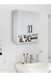 TEKNOR Çok Amaçlı Banyo Dolabı, Ecza Dolabı, 2 Kapaklı Dolap, Hol, Banyo, Ofis, Beyaz.