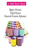 Oyalı 4 Kat Suni İpek İplik İğne Oyası Boncuk İpi Tığ Oyası No:502