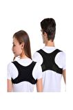 Yeni Nesil Dik Duruş Korsesi Kamburluk Önleyici Terletmez Korse Unisex Siyah