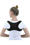 Unisex Siyah Ortopedik Dik Duruş Korsesi Bel Sırt Omuz Kamburluk Korsesi