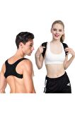 Unisex Siyah Ortopedik Dik Duruş Korsesi