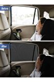 2 Adet Otomobil Yan Cam Güneşlik - Çıkartılabilen Cam Perdesi Csgyancamguneslik