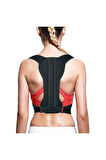 Unisex Siyah Balenli Medikal Korse Ortopedik Kamburluk Önleyici Sırt Dik Duruş Korsesi