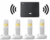 Gigaset 4 Dahili Dect Telsiz Kablosuz Telefon Santrali Beyaz