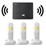 Gigaset 3 Dahili Dect Telsiz Kablosuz Telefon Santrali Beyaz