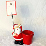 Uretti - Serpil 6713 - El Yapımı Yeni Yıl Noel Baba Saksı / Notluk - 10 / 12 cm