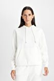 DeFacto Relax Fit Kapüşonlu Kanguru Cepli Kalın Basic Düz Sweatshirt W1240AZ24WNER105
