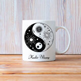 Kişiye Özel Hediyelik Yin Yang Kupa & Deniz Feneri Kum Saati Seti