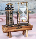 Kişiye Özel Hediyelik Yin Yang Kupa & Deniz Feneri Kum Saati Seti