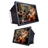elefon Ekran Büyütücü 3d Mercek Tv Efektli Büyüteci Görüntü Büyütme Geniş Ekran Video 3d Hd Standlı 
