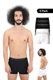 Erkek Pamuklu Likralı Boxer 5'li Premium Paket Çeyizlik Özel Dizayn