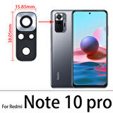 Tkgz Xiaomi Redmi NOTE 10 PRO Arka Kamera Camı Lens Yapışkanlı