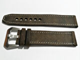 Fado& Fosil  Uyumlu &Her Saate Uyumlu greyzi  Deri Saat Kordonu 24  mm  (87)  acı kahve