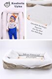 Çantalı Taşınabilir Bebek Reflü Yatağı, Yastığı, Babynest, Anne Çantası Dokuma Kumaş