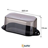 BST® Kilitli Plastik Kapaklı Kahvaltılık Tereyağlık Peynirlik Erzak Saklama Kabı Ap-9428