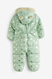 Next Baby Mint Green Tam Polar Astarlı Suya Dayanıklı Kar Tulumu