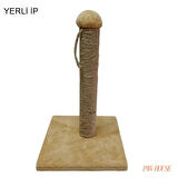 Pawhouse 40cm yerli ip kedi tırmalama sarı