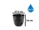 Omnipazar KRS-455 Yakamoz Tabaklı Plastik Saksı Takımı 9.2 Litre No 5