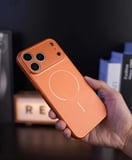 İPHONE 17 PROMAX UYUMLU KAMERA KORUMA MERCEKLİ TURUNCU LÜKS KILIF