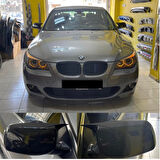 Sts Oto Aksesuar Bmw E60 2003-2010 Batman Yarasa Ayna Kapağı Piano Black Abs Plastik