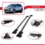 Ford Escape 3 2013-2019 Arası ile Uyumlu FLY Model Ara Atkı Tavan Barı Gri 2 Adet
