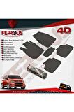 Ford C Max 4d Havuzlu Kauçuk Paspas 2010 Ve Üstü Siyah