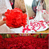 Kırmızı Renk Gül Yaprağı Şekilli Konfeti - 1 Paket 100 Adet