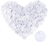 Beyaz Renk Gül Yaprağı Şekilli Konfeti 1 Paket 100 Adet