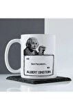 Porselen - Einstein Esprili Kupa Bardak Komik Söz- Makinede Yıkanabilir
