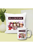 Blackpink Baskılı Kupa ve Yastık Hediyelik Set Arkadaşa Hediye