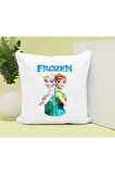 Frozen Elsa Baskılı Kupa ve Yastık Hediyelik Set Arkadaşa Hediye